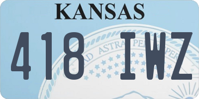 KS license plate 418IWZ