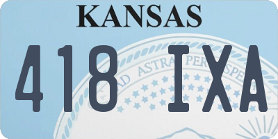 KS license plate 418IXA