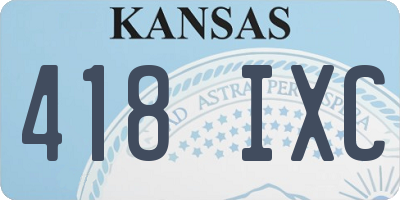 KS license plate 418IXC