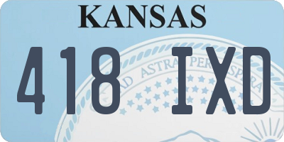 KS license plate 418IXD