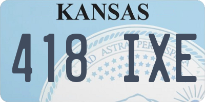 KS license plate 418IXE