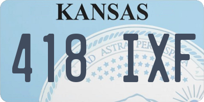 KS license plate 418IXF
