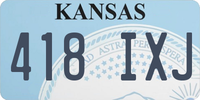 KS license plate 418IXJ