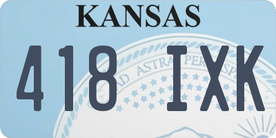 KS license plate 418IXK