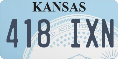 KS license plate 418IXN