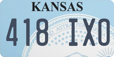 KS license plate 418IXO