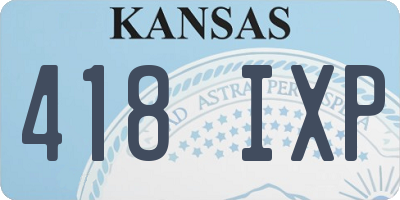KS license plate 418IXP