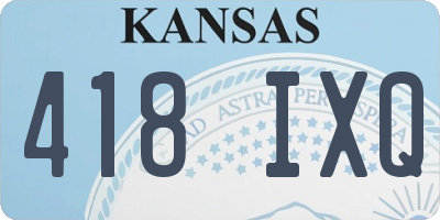 KS license plate 418IXQ