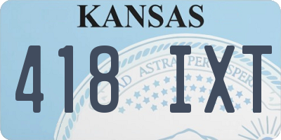 KS license plate 418IXT