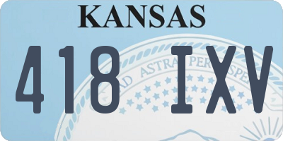KS license plate 418IXV