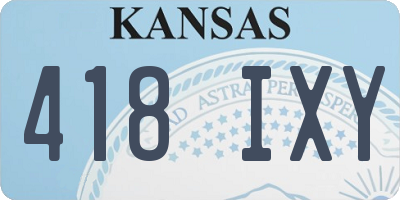 KS license plate 418IXY