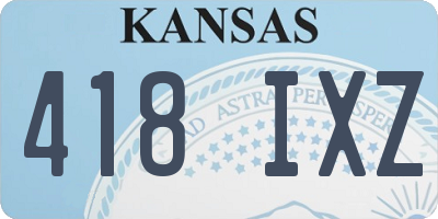 KS license plate 418IXZ