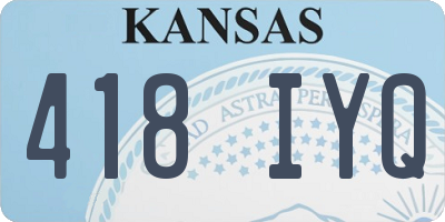 KS license plate 418IYQ