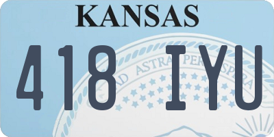 KS license plate 418IYU