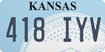 KS license plate 418IYV