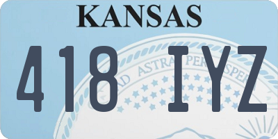 KS license plate 418IYZ