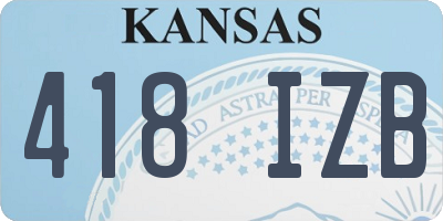 KS license plate 418IZB