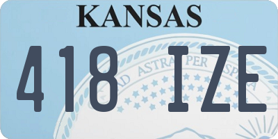 KS license plate 418IZE
