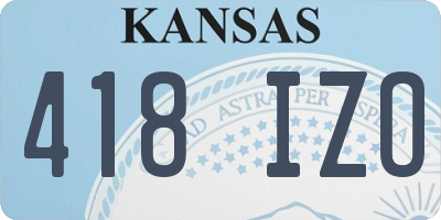 KS license plate 418IZO