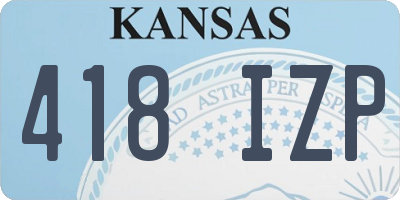 KS license plate 418IZP