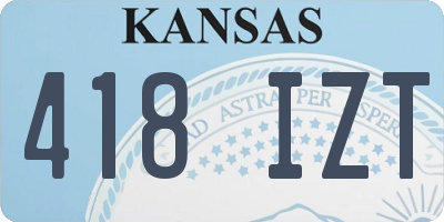 KS license plate 418IZT