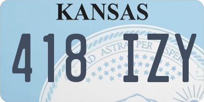 KS license plate 418IZY