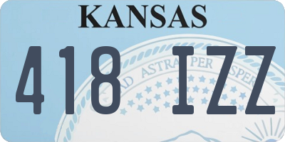 KS license plate 418IZZ