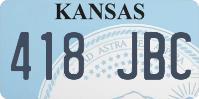 KS license plate 418JBC