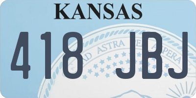 KS license plate 418JBJ