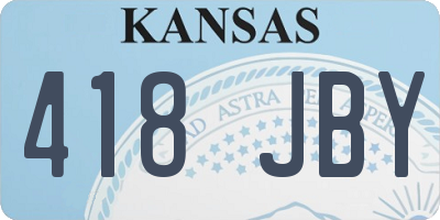 KS license plate 418JBY