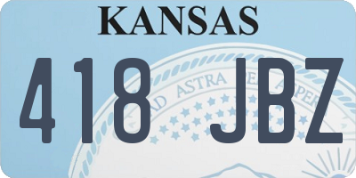 KS license plate 418JBZ