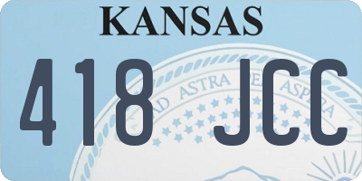 KS license plate 418JCC