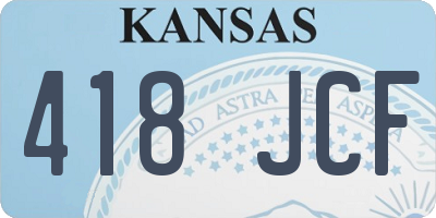 KS license plate 418JCF