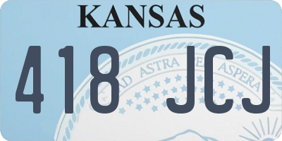 KS license plate 418JCJ