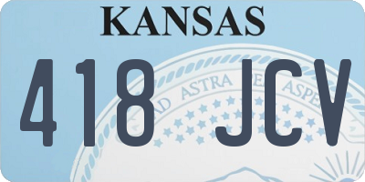KS license plate 418JCV