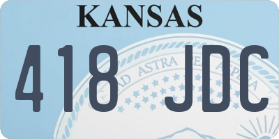KS license plate 418JDC