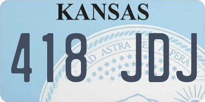KS license plate 418JDJ