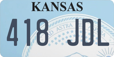 KS license plate 418JDL