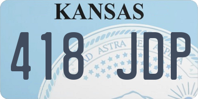 KS license plate 418JDP