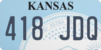 KS license plate 418JDQ