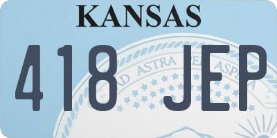 KS license plate 418JEP