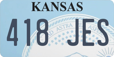 KS license plate 418JES