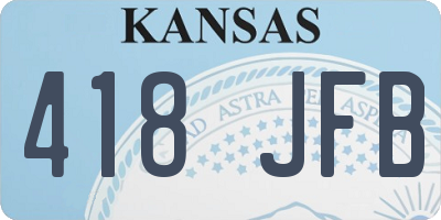 KS license plate 418JFB