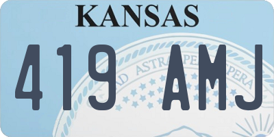 KS license plate 419AMJ