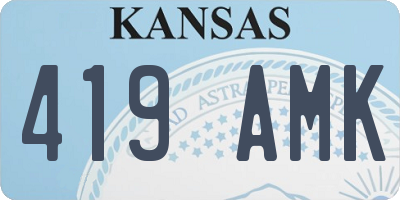 KS license plate 419AMK