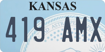 KS license plate 419AMX