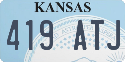 KS license plate 419ATJ