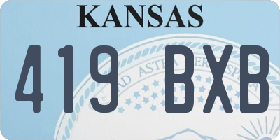 KS license plate 419BXB