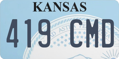 KS license plate 419CMD