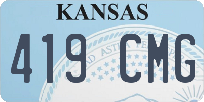 KS license plate 419CMG